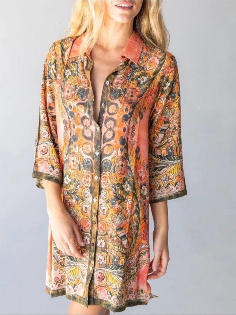 NATURAL LIFE Fiona Tunic Dress
Coral